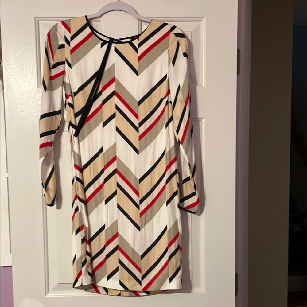 A/X Armani Exchange Black and White Sheath Dress 3/4 Sleeve